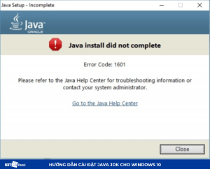 error code 1618 java windows 10